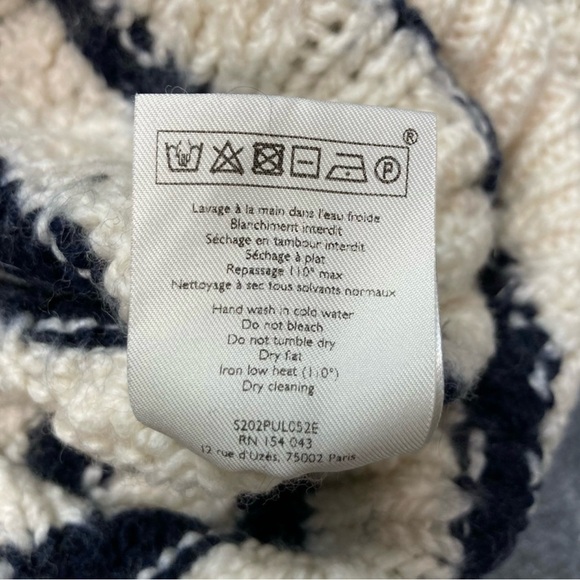 Sezane James Jumper Ecru/Navy XS - Picture 6 of 9